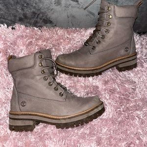 Timberland Courmayeur Valley 6"" Ankle Boot Shoe and Boot, Medium Grey Nubuck